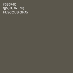 #5B574C - Fuscous Gray Color Image